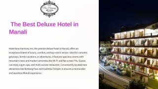 The Best Deluxe Hotel in Manali