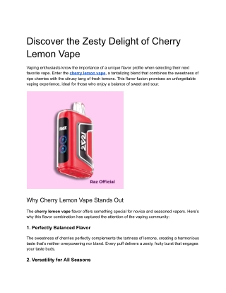 cherry lemon vape