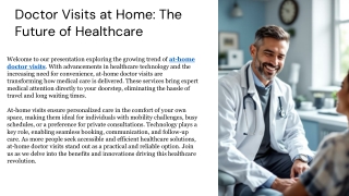 Doctor Visits at Home The Future of Healthcare - Gogodoc