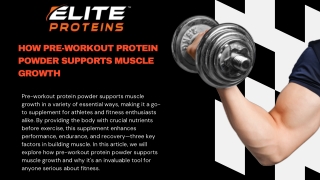 How pre-workout protein powder supports muscle growth