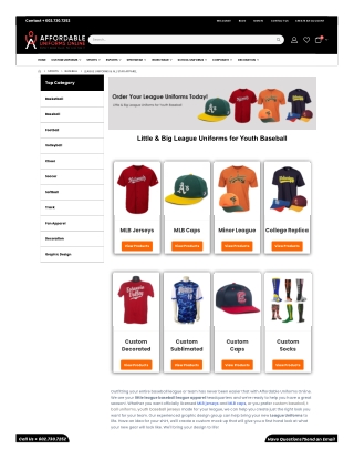 Little League Baseball Jerseys