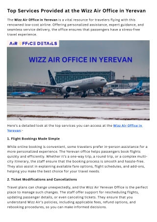 Wizz Air Office in Yerevan
