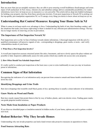 Understanding Rat Control Measures: Keeping Your Home Safe in NJ