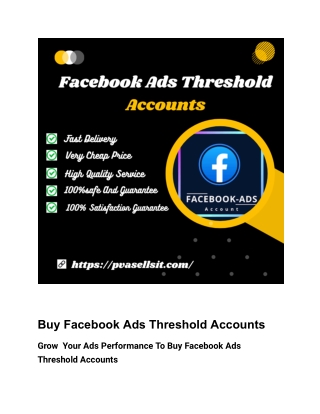 Buy Facebook Ads Threshold Accountsntitled document