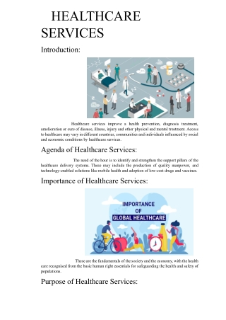 HEALTHCARE SERVICES