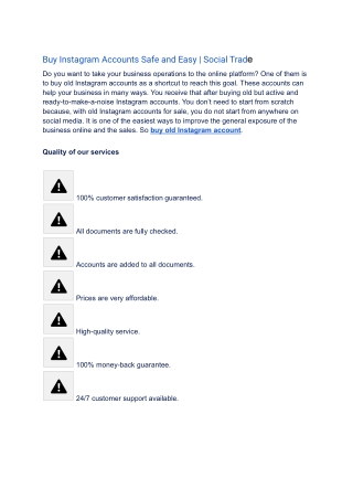 Buy Instagram Accounts Safe and Easy _ Social Trade