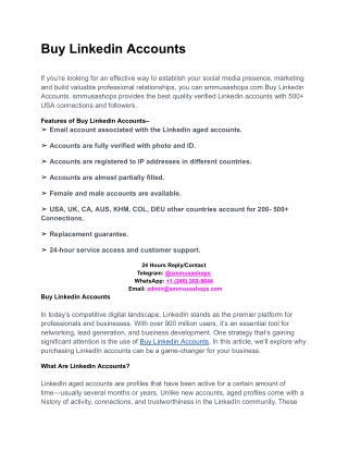 Buy Linkedin Accounts