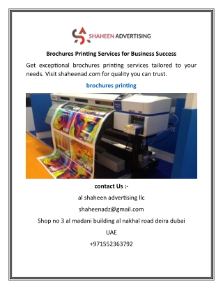 Brochures Printing Services for Business Success