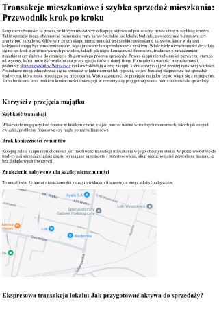 Skup nieruchomości i szybka sprzedaż nieruchomości