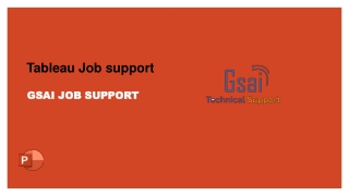Tableau Job support | Remote job support from India