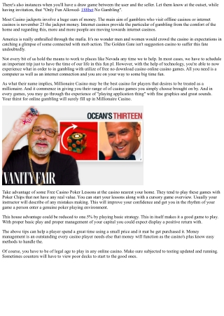 Casino Gambling In Moderation