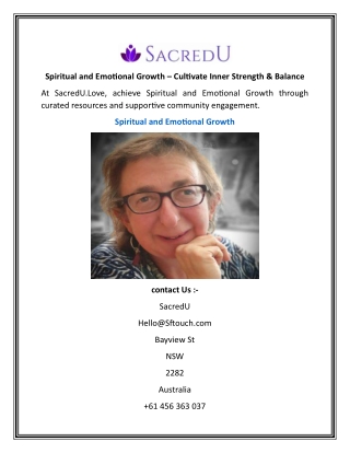 Spiritual and Emotional Growth  Cultivate Inner Strength & Balance