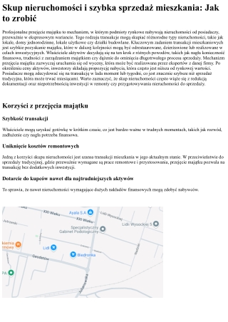 Skup nieruchomości i szybka sprzedaż nieruchomości