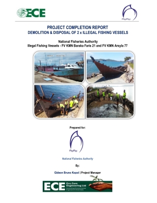 PROJECT COMPLETION REPORT - By Gideon Bruno Kopol | Project Manager
