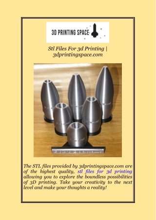 Stl Files For 3d Printing | 3dprintingspace.com