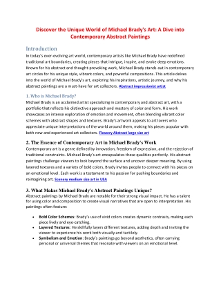 Abstract impressionist artist