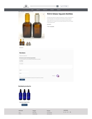 50ml Glass Square Bottles manufacturer in Ghaziabad