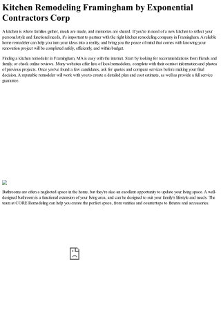 Kitchen Remodeling Framingham by Exponential Contractors Corp