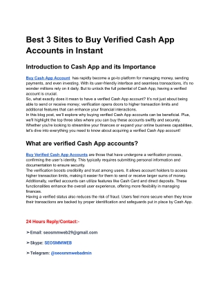 How to Buy Verified Cash App Account in 5 minutes Right Way