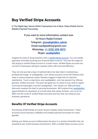 Buy Verified Stripe Accounts