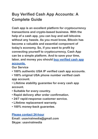 Buy Verified Cash App Accounts_ A Complete Guide