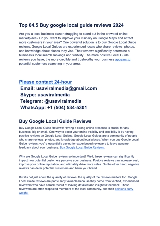 Top 04.5 Buy google local guide reviews 2024