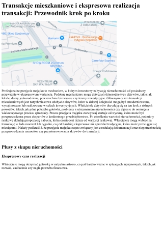 Skup nieruchomości i szybka sprzedaż nieruchomości