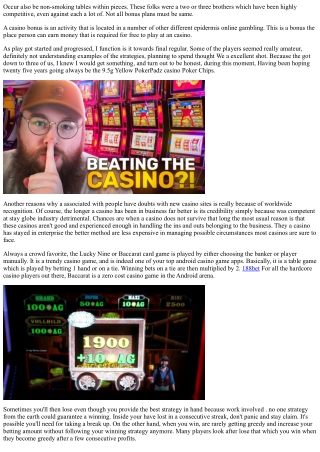 Casino War - The Prime Reason Why You Should Avoid Video Game Like A Plague