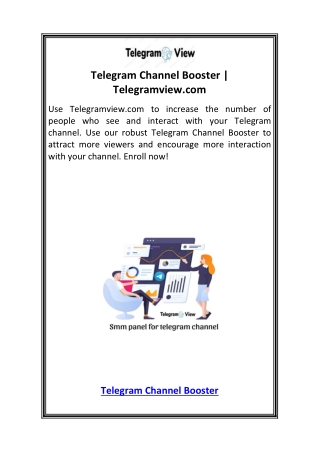 Telegram Channel Booster  Telegramview.com