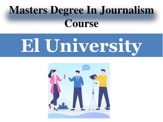 Masters Degree In Journalism Course