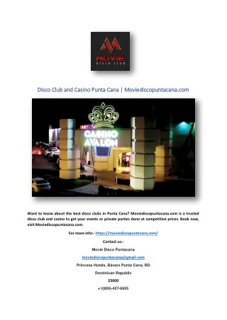 Disco Club and Casino Punta Cana | Moviediscopuntacana.com