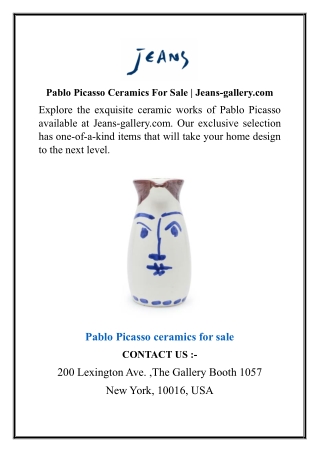 Pablo Picasso Ceramics For Sale Jeans-gallery