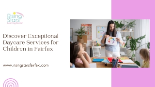Discover Exceptional Daycare Services for Children in Fairfax