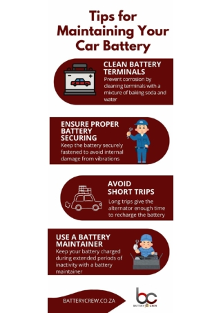 Tips for Maintaining Your Car Battery