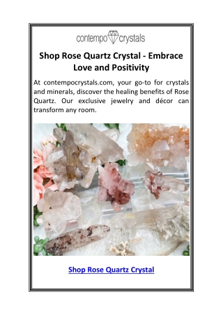 Shop Rose Quartz Crystal  Embrace Love and Positivity2