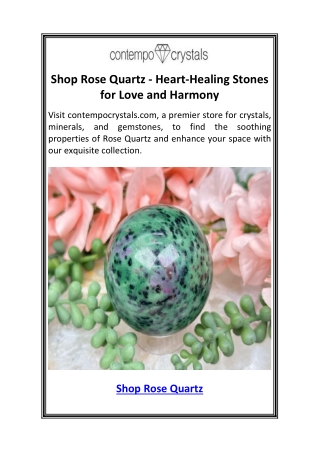 Shop Rose Quartz  Heart-Healing Stones for Love and Harmony3
