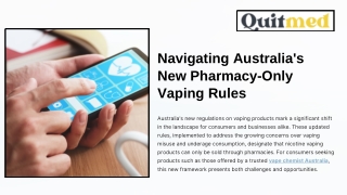 Navigating Australia's New Pharmacy-Only Vaping Rules