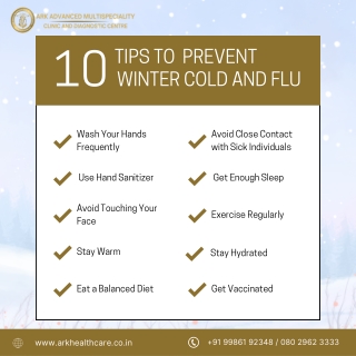 10 tips to prevent winter cold and flu- ARK Healthcare- Best Hospitals in Marathahalli