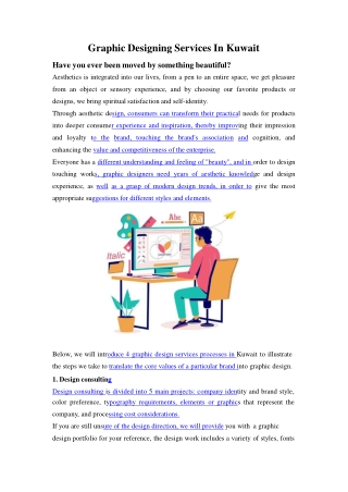 Graphic Designing Services In Kuwait