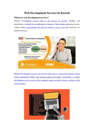 Web Development Services In Kuwait