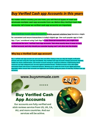 5.5 Top 9 Sites To buy Verified Cash App Accounts