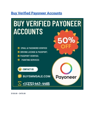 Buy Verified Payoneer Accounts 2