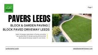 Pavers Leeds | Block & Garden paving | Block paved driveway Leeds