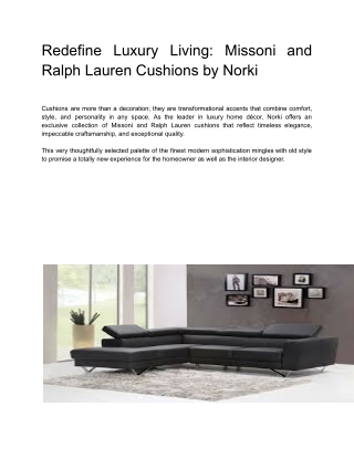 Missoni cushions and Ralph lauren cushion-Norki