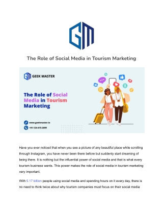 The Role of Social Media in Tourism Marketing