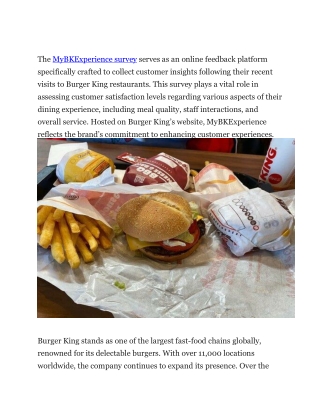 MyBKExperience – Burger King Survey– Free Whopper