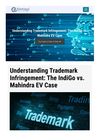 Understanding Trademark Infringement The IndiGo vs. Mahindra EV Case