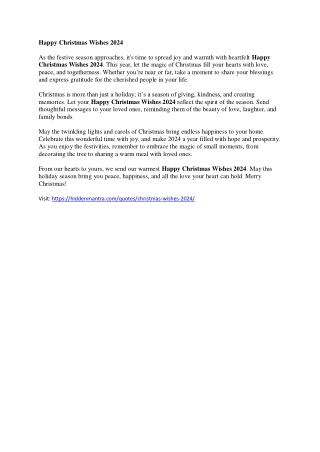 Happy Christmas Wishes 2024
