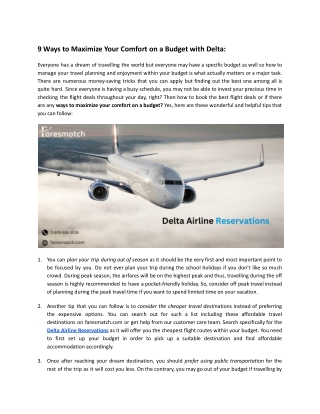 delta airline reservation