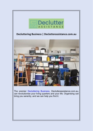 Decluttering Business  Declutterassistance.com.au